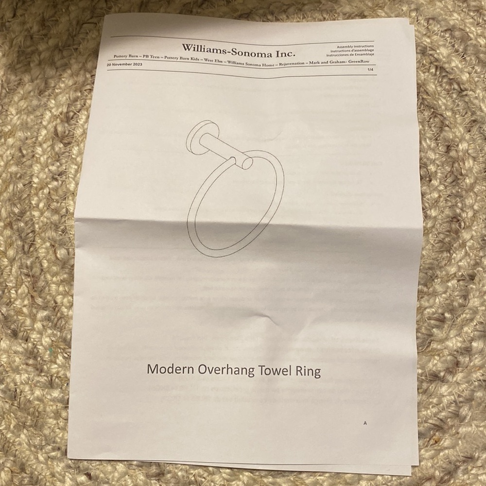 Set 2 pcs. Williams - Sonoma / West Elm modern overhang Tower Ring . Bla… - Picture 5 of 6
